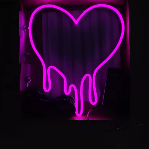 Dripping Heart Neon Sign for Wall Decoration