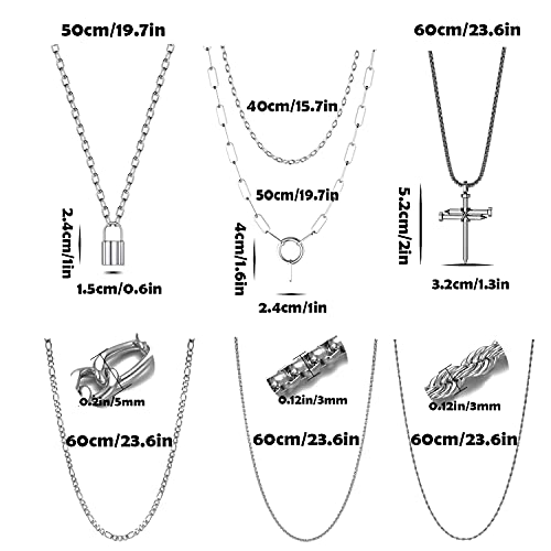 24 Inch 6pcs Necklace Set for Men