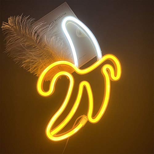 Banana Neon Light 11.22"x7.68" inch LED Neon Lights for Wall Decoration