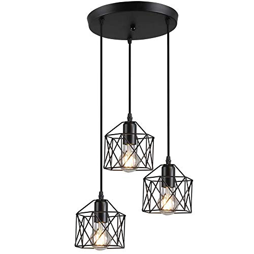 Adjustable Industrial 3-Light Pendant Lighting Fixtures