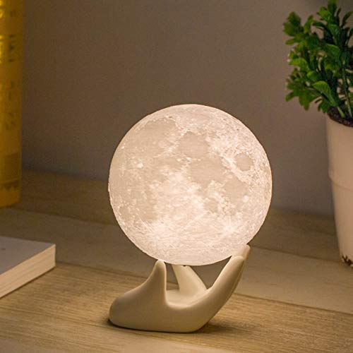 Moon Lamp Night Light  USB Charging & Touch Control Brightness Warm & Cool White