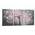 3 Piece Pink & Grey Flower Wall Art Canvas Wall Decoration