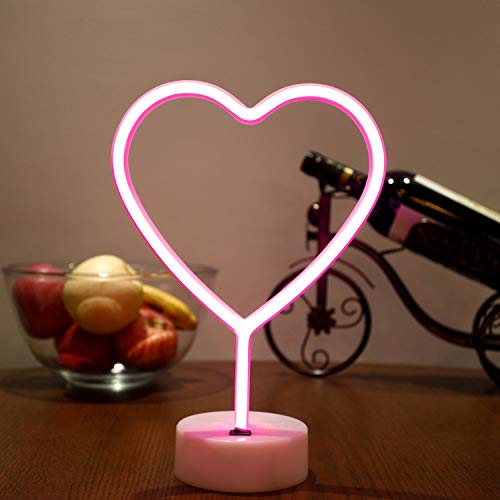 Neon Heart Light LED Signs Night Light Room Decoration