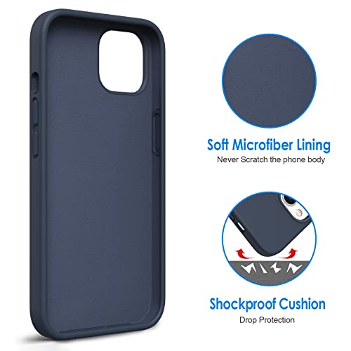 Slim Case for iPhone 13 Soft Liquid Silicone Gel Rubber Bumper, Anti-Scratch Microfiber Lining