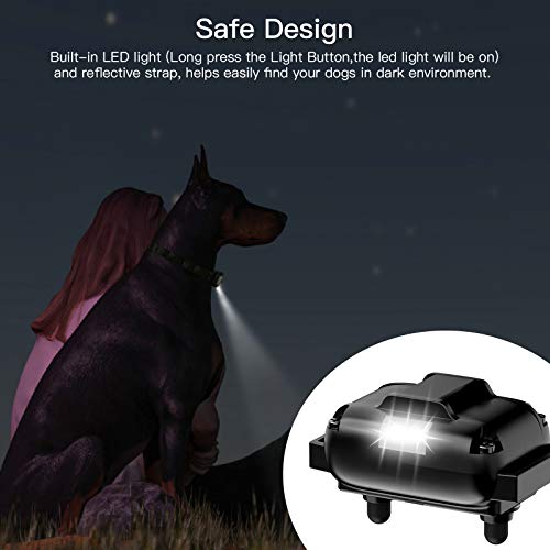 Dog Training Collar w/ 2600Ft Remote, Electronic  w/ Beep, Vibration, Shock, Light & Keypad Lock Mode