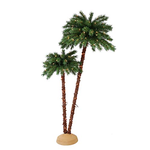 Christmas Pre-Lit Artificial Palm Tree with 150 UL-Listed Clear Lights