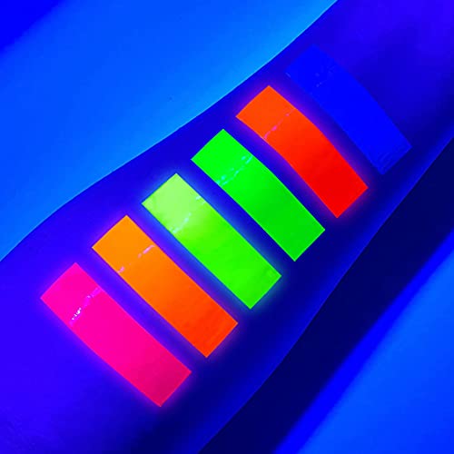 UV Glow Blacklight Face and Body Paint 0.34oz - Set of 6 Tubes - Neon Fluorescent