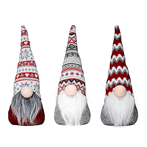 Set of 3 Christmas Gnomes Plush Decorations