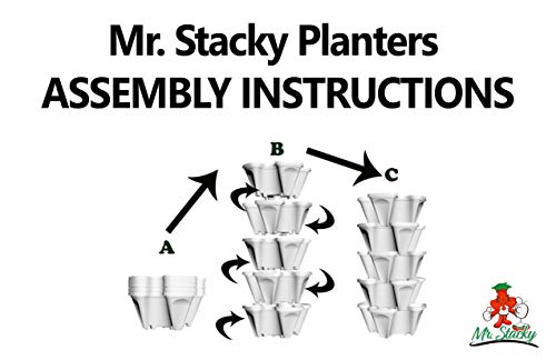 5 Tier Stackable Strawberry, Herb, Flower, & Vegetable Planter