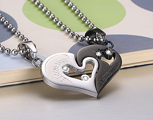 Matching Couples Necklace Titanium Stainless Steel