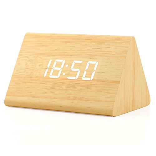 Wooden LED Alarm Digital Desk Clock