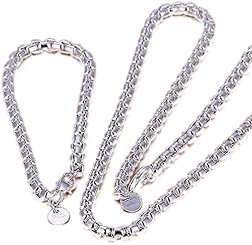 925 Sterling Silver Bracelet and Necklace Set