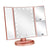 Tri-fold Lighted Vanity Makeup Mirror w/ 3x/2x Magnification, Touch Screen &180 Degree Free Rotation