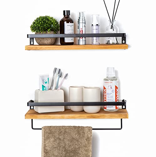 Set of 2 -Floating Storage Shelves Wall Mounted