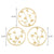 3 Sets Gold Metal Bamboo Leaf Wall Decoration, 17.7 Inch