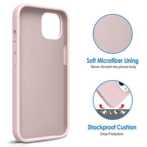 Slim Case for iPhone 13 Soft Liquid Silicone Gel Rubber Bumper, Anti-Scratch Microfiber Lining