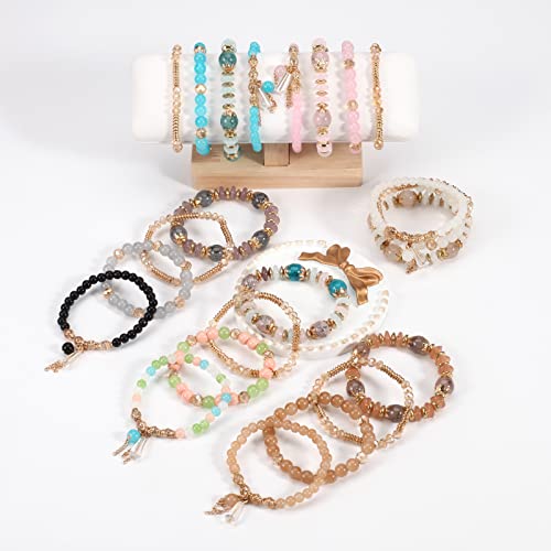 6 Set Bohemian Stretch Bracelets for Women