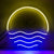 Tropical Sunset & Sea LED Neon Sign 12x12"