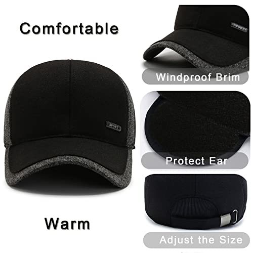 Adjustable Warm Winter Hats for Men Earflaps Thicken 55-60CM