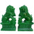 Feng Shui Prosperity Statues 2 PCS Fu Foo Dogs Pair of Green Guardian Lion