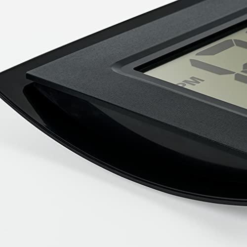 Digital Black Clock with Indoor Temperature