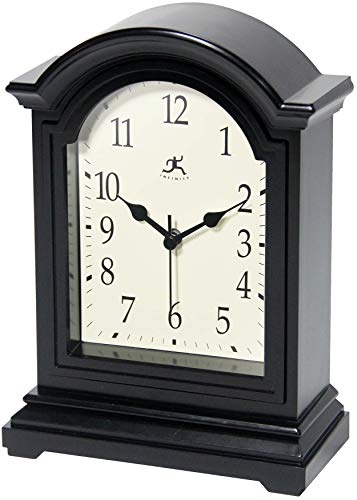 Black Antique 9"" x 6"" Grandfather Mantle Tabletop Clock