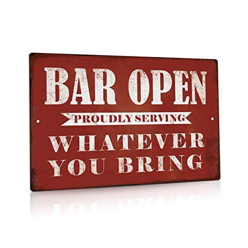 Metal Tin Sign Bar Man Cave Funny Wall Decoration, 8"x12"