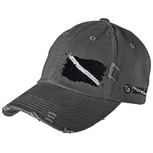 Scuba Dive Flag Distressed : Mens Adjustable Hat