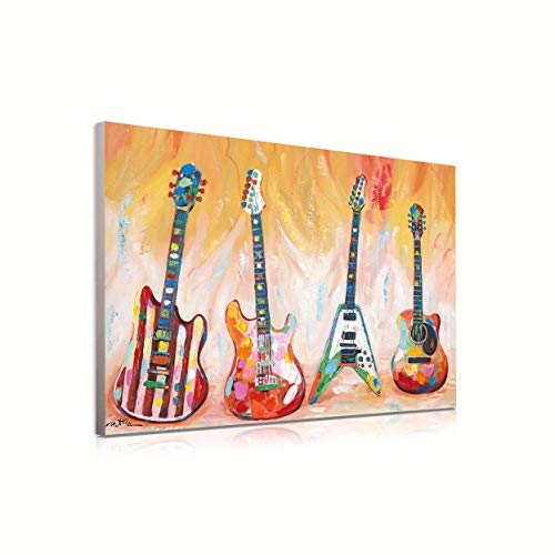 Guitar Art Wall Decor Framed Ready to Hang 16x12"