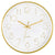 Gold Wall Clock 12 Inch Silent Non-Ticking Battery Operated Round