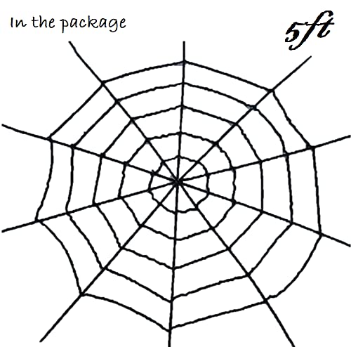 4 feet Black Spiderweb Spider Webs Halloween Decorations Large