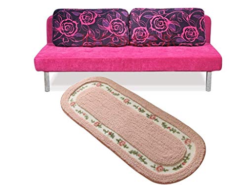 Rose Flower Area Rugs Non Slip Door Mat 17.71x49.21 Inch