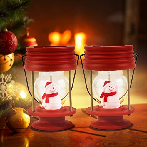 2 Pack Hanging Solar Lantern Lights for Christmas Decoration