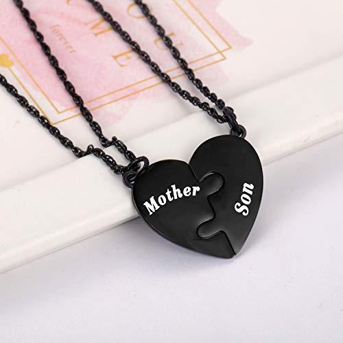 Mother & Son Heart Matching Necklace Set for 2