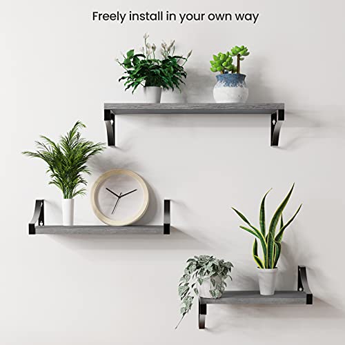 Floating Shelves Wall Mounted Set of 3