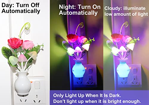 Plug in LED Night Light w/Auto Dusk to Dawn Sensor, 0.5W Energy Saving Lamp