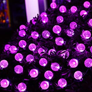 Solar String Lights 60 Led 35.6 Feet Crystal Globe  w/ 8 Lighting Modes