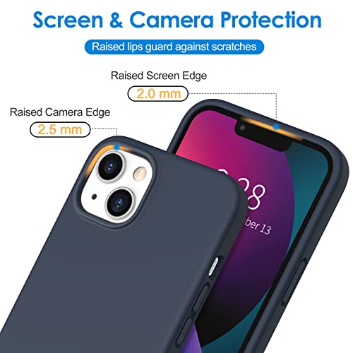 Slim Case for iPhone 13 Soft Liquid Silicone Gel Rubber Bumper, Anti-Scratch Microfiber Lining