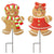 24.8 inch Gingerbread- 2 Pack Christmas Metal Stakes Decoration