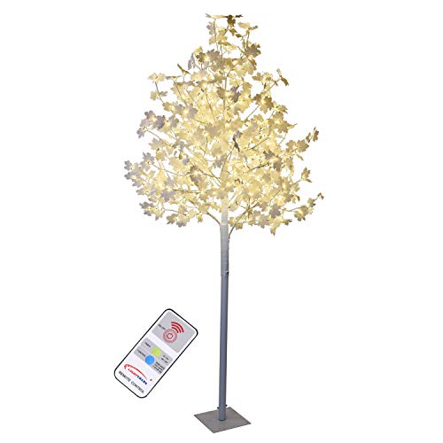 Artificial Lighted Maple Tree Warm White Fall Decorations