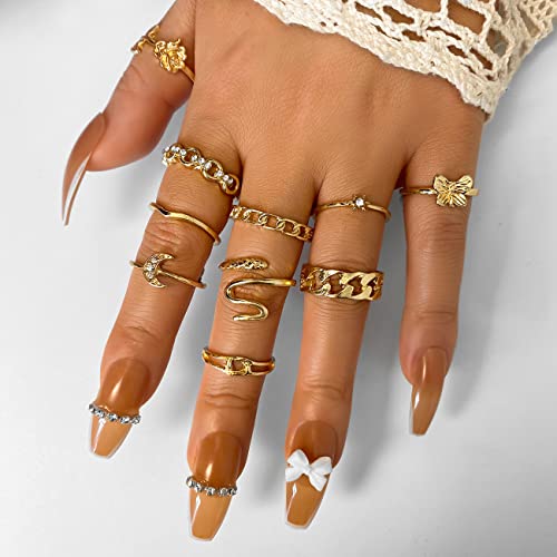 Vintage Silver Knuckle Rings Set for Women