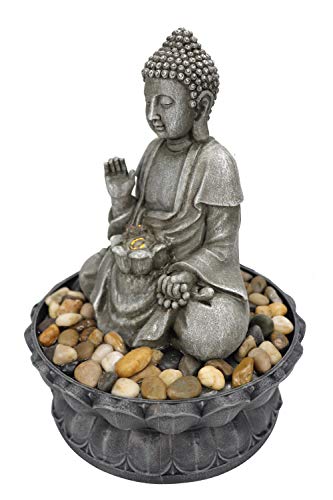 Sitting Buddha Fountain Tabletop Water Fountain- Zen Fountain