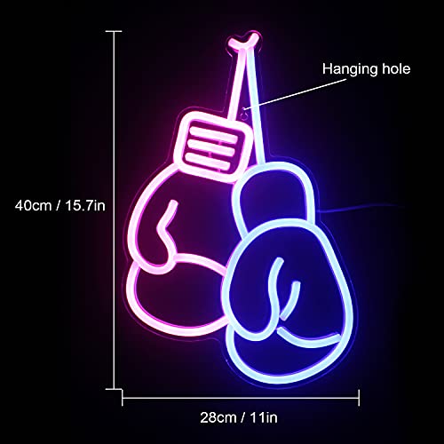 Boxing Gloves LED Neon Lights Sign Home Decoration w/ USB Switch