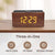 Wooden Digital Alarm Clock FM Radio,10W Fast Wireless Charger Station for iPhone/Samsung Galaxy 5