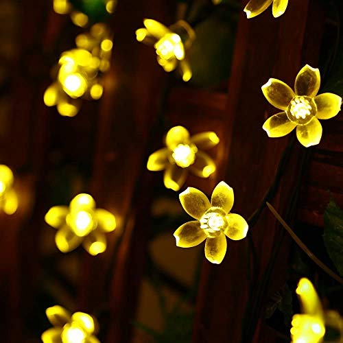 33 Feet 100 LED Cherry Flower Fairy String Lights Christmas, 8 Flash Modes with Tail Plug