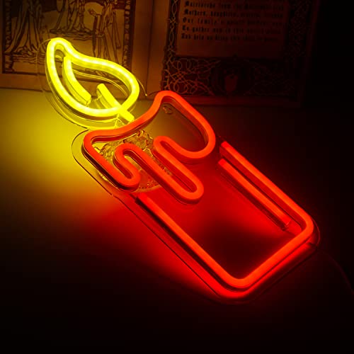 Christmas Candle Neon LED Sign Decoration