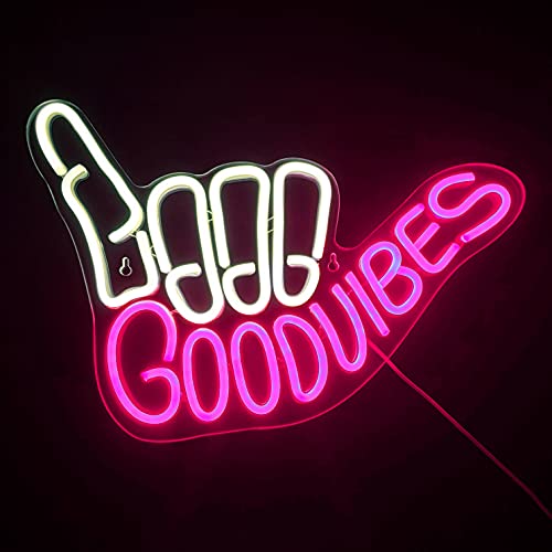 Good Vibes Neon Sign Light for Wall Decoration