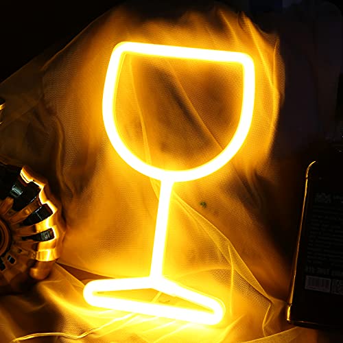 Wine Glass Neon Light Wall Decor