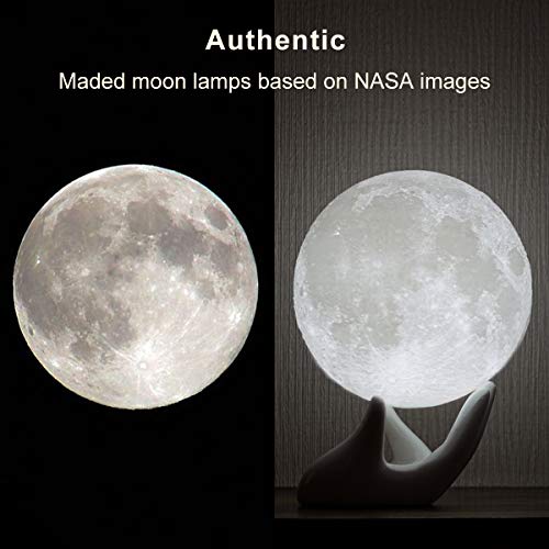 Moon Lamp Night Light  USB Charging & Touch Control Brightness Warm & Cool White