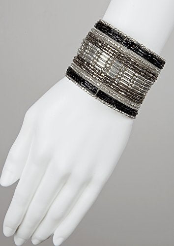 Bohemian Multi-Colored Beaded Cuff Bracelets for Women